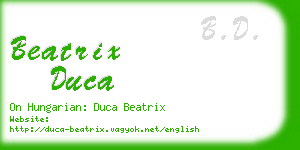 beatrix duca business card